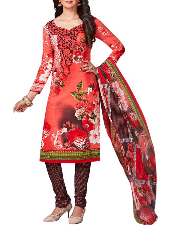 multi colored unstitched combo suit - 15344946 - Zoom Image - 4