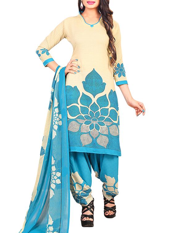 multi colored unstitched combo suit - 15345020 - Zoom Image - 4