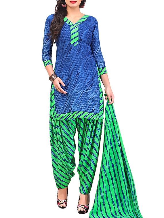 multi colored unstitched combo suit - 15345041 - Zoom Image - 4