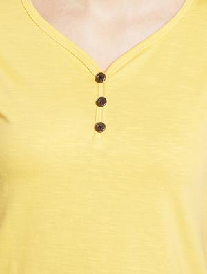 v-neck solid tee - 15345255 - Standard Image - 4