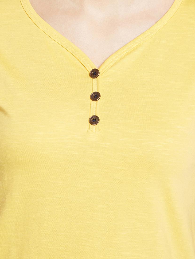 v-neck solid tee - 15345255 - Zoom Image - 4