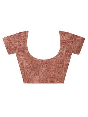 geometrical zari border handloom saree with blouse - 15345673 - Standard Image - 4