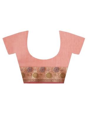 Floral Motif Banarasi Saree with blouse - 15345693 - Standard Image - 4