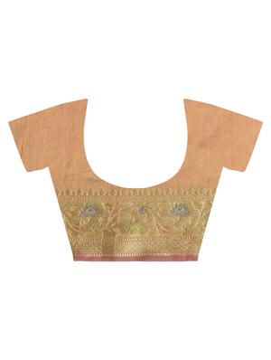 Zari Motif Banarasi Saree with blouse - 15345699 - Standard Image - 4
