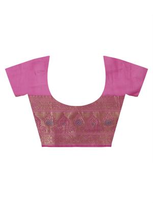 Zari Motif Banarasi Saree with blouse - 15345763 - Standard Image - 4