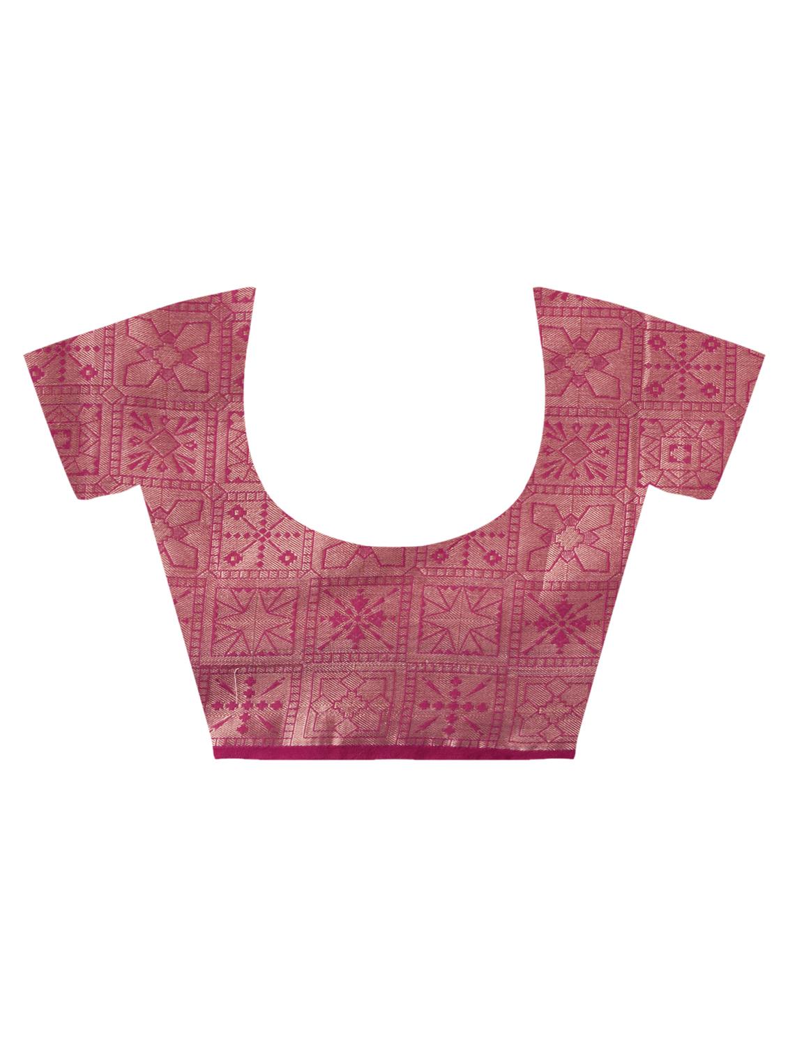 Zari Work Banarasi Saree with blouse - 15345778 - Zoom Image - 4