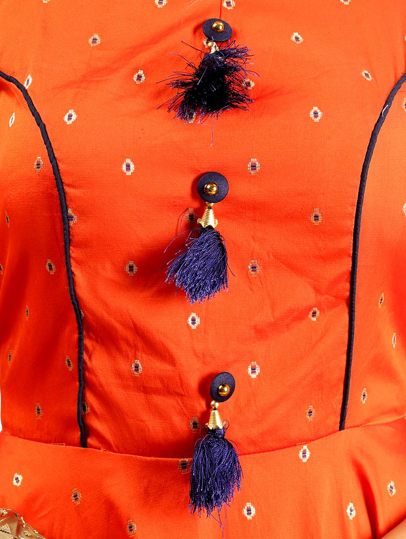 Tassels silk flared gown - 15346877 - Zoom Image - 4