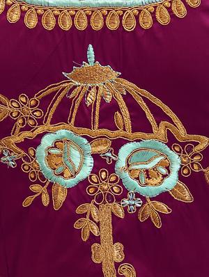 purple silk aline lehenga - 15346931 - Standard Image - 4