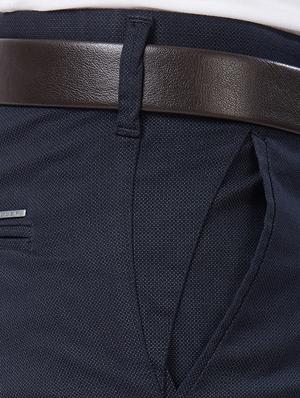 blue cotton flat front formal trouser - 15347298 - Standard Image - 4