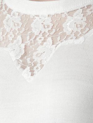 ribbed hem laced pullover - 15347348 - Standard Image - 4