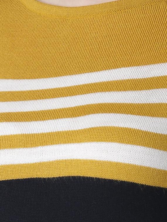 ribbed hem striped pullover - 15347351 - Zoom Image - 4