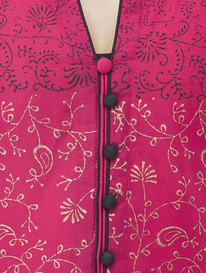 pink cotton anarkali kurta - 15347379 - Standard Image - 4