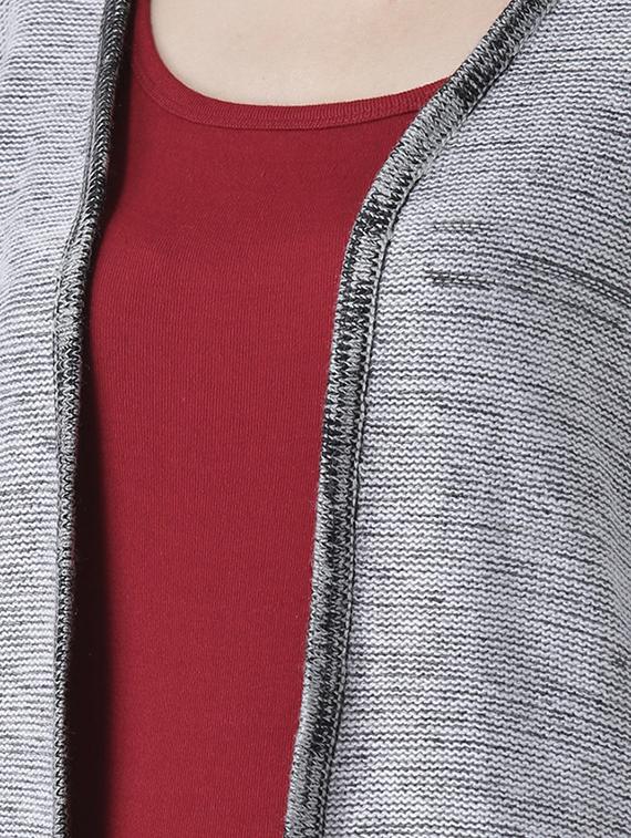 long sleeved solid cardigan - 15347455 - Zoom Image - 4