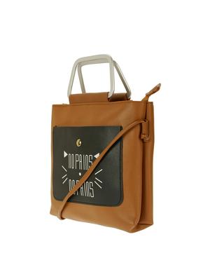 brown leatherette (pu) regular tote - 15347890 - Standard Image - 4