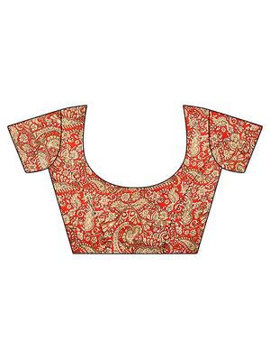 Contrast bordered mysore silk saree with blouse - 15348518 - Standard Image - 4
