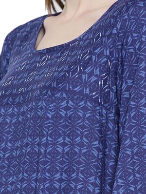 Round neck printed tunic - 15348719 - Standard Image - 4