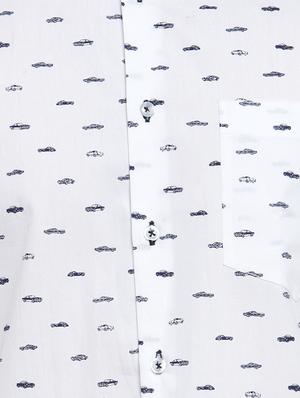 white cotton casual shirt - 15349893 - Standard Image - 4