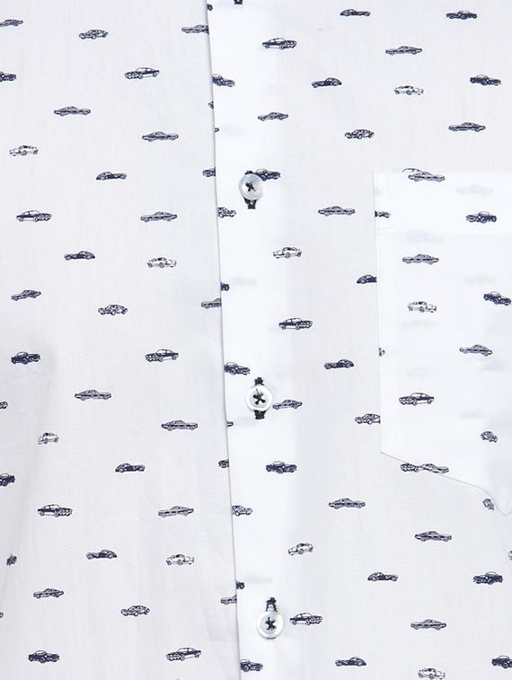 white cotton casual shirt - 15349893 - Zoom Image - 4