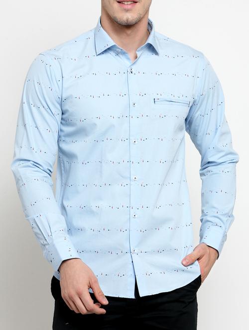 blue cotton casual shirt - 15349895 - Standard Image - 1