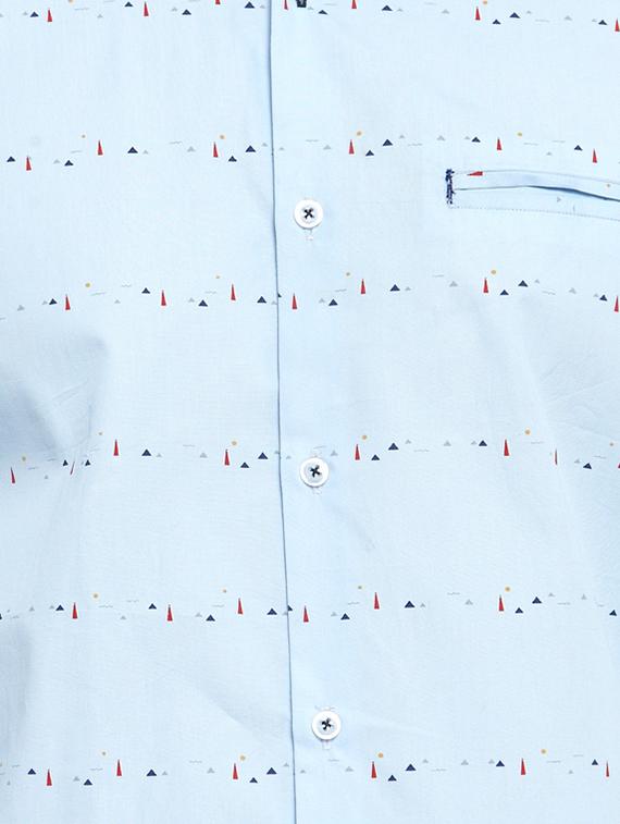 blue cotton casual shirt - 15349895 - Zoom Image - 4