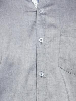 grey cotton casual shirt - 15349906 - Standard Image - 4