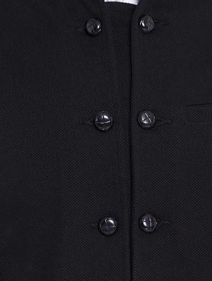 black cotton nehru jacket - 15352980 - Standard Image - 4