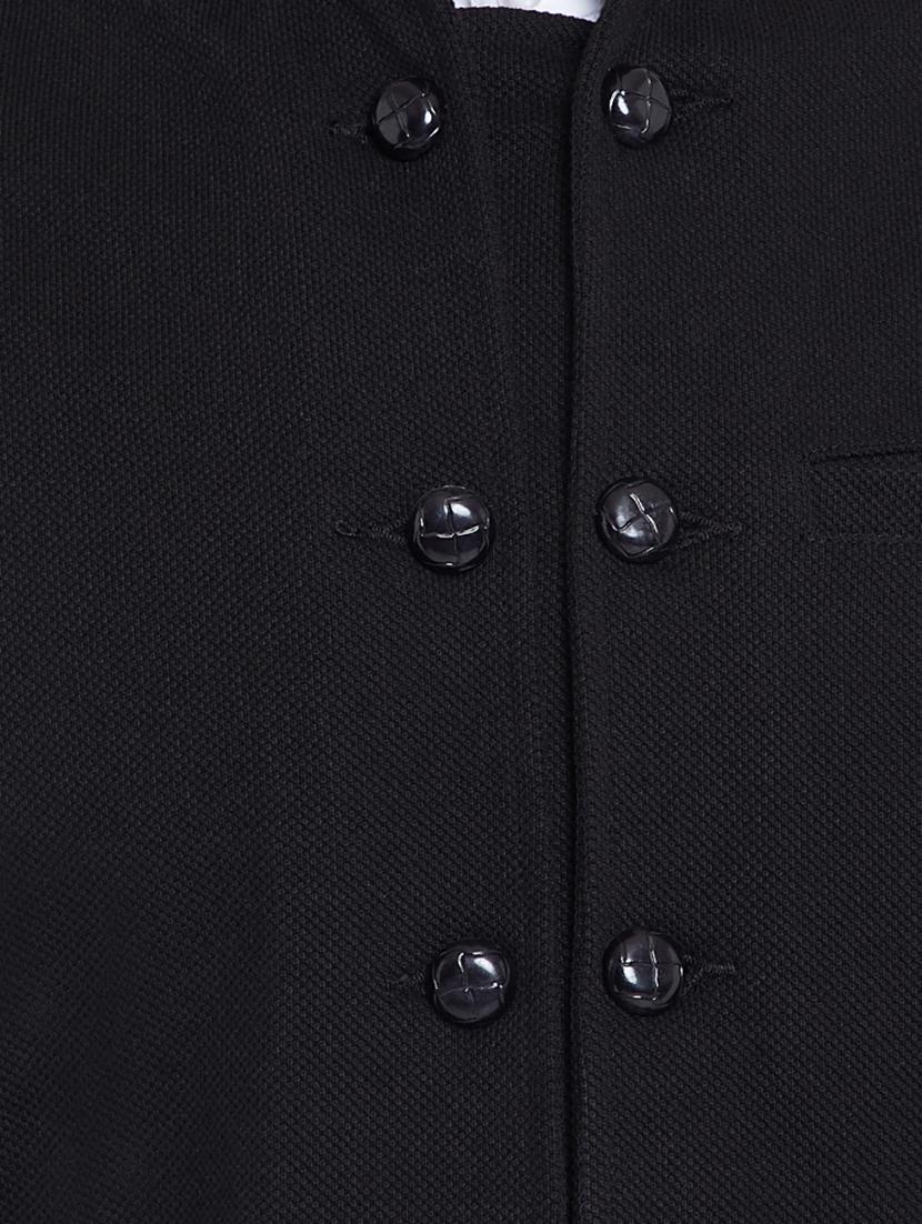 black cotton nehru jacket - 15352980 - Zoom Image - 4
