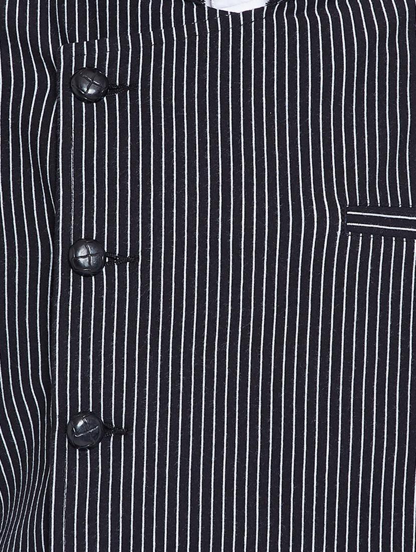 black cotton nehru jacket - 15352986 - Zoom Image - 4