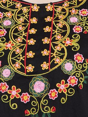 black viscose aline kurti - 15353841 - Standard Image - 4