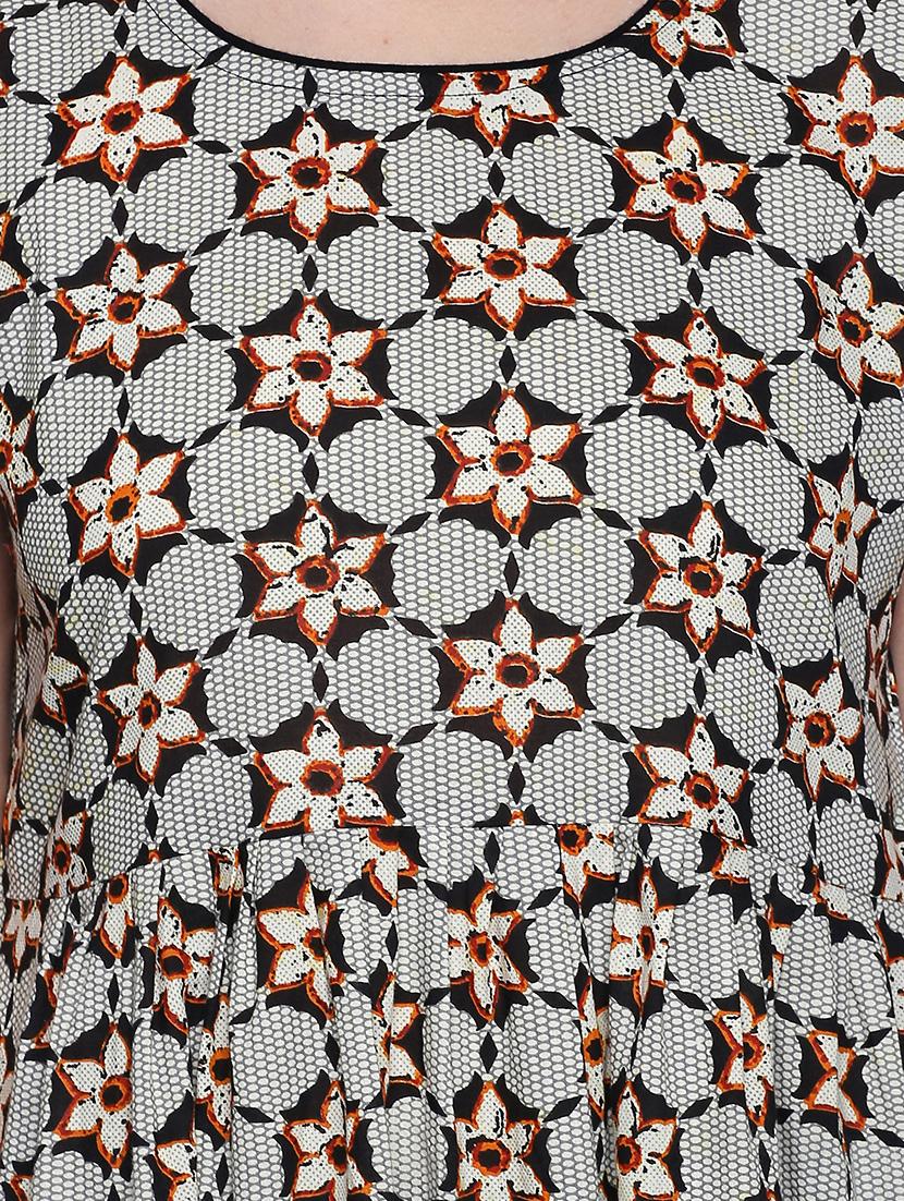 printed flared kurta - 15353875 - Zoom Image - 4