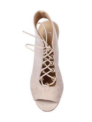 beige lace-up sandals - 15354092 - Standard Image - 4