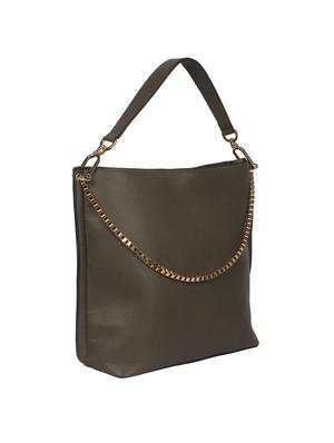 brown leatherette (pu) regular handbag - 15360252 - Standard Image - 4