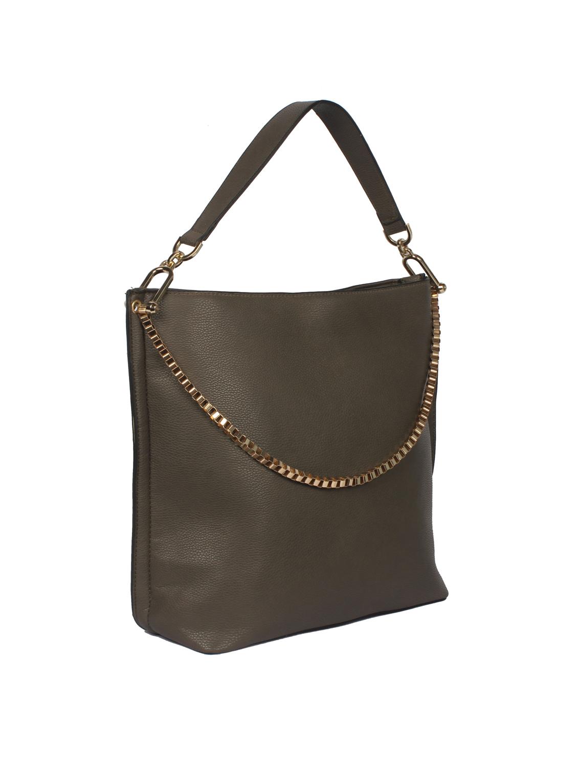 brown leatherette (pu) regular handbag - 15360252 - Zoom Image - 4