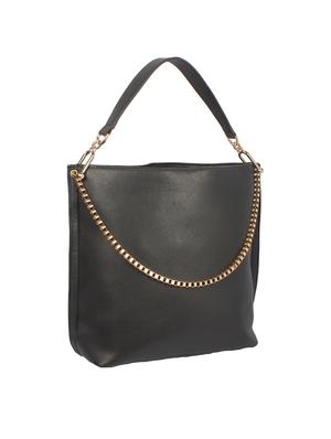 black leatherette (pu) regular handbag - 15360255 - Standard Image - 4
