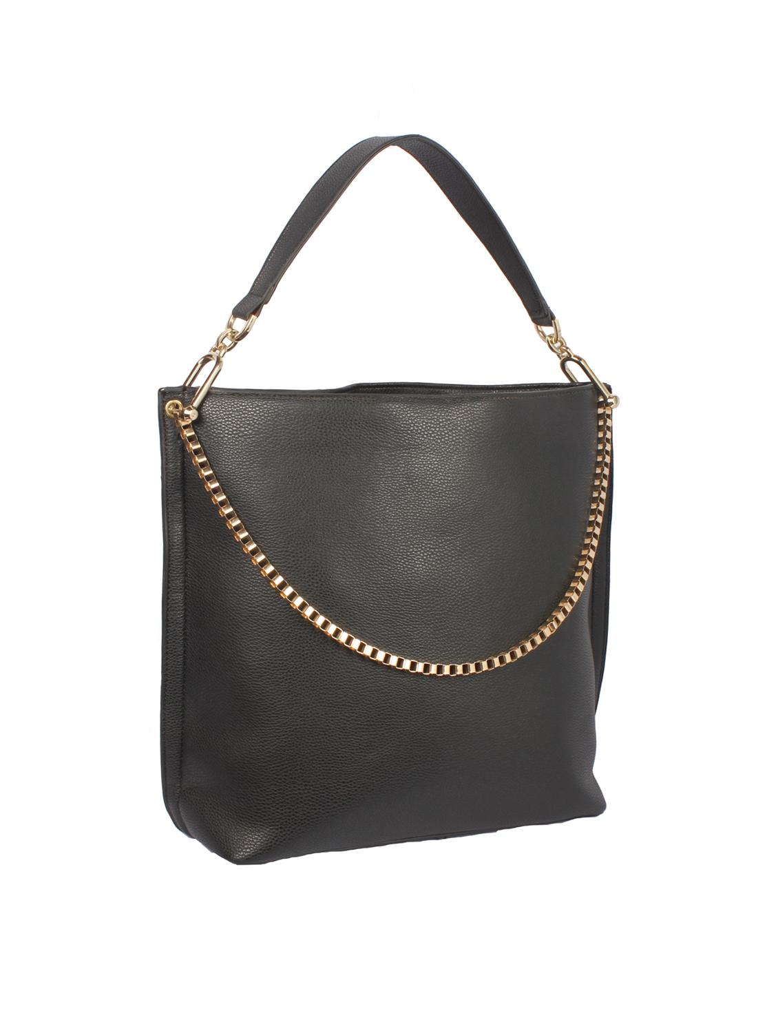 black leatherette (pu) regular handbag - 15360255 - Zoom Image - 4