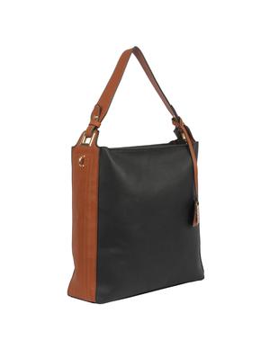black leatherette (pu) regular handbag - 15360258 - Standard Image - 4