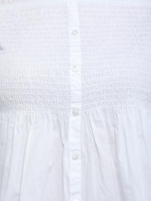 smocking off shoulder button up top - 15360800 - Standard Image - 4