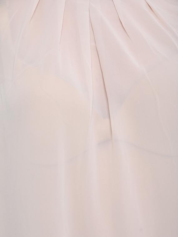 contrasting yoke and cuff sheer top - 15360803 - Zoom Image - 4