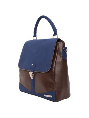 blue leatherette (pu) regular sling bag - 15361361 - Standard Image - 4