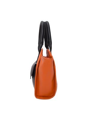 orange leatherette (pu) regular handbag - 15361368 - Standard Image - 4