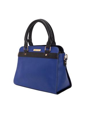 blue leatherette (pu) printed handbag - 15361384 - Standard Image - 4