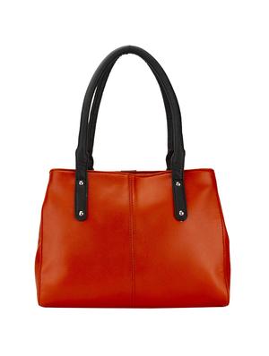 orange leatherette (pu) combo handbag - 15361424 - Standard Image - 4
