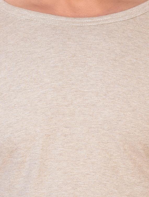 beige cotton blend t-shirt - 15361722 - Zoom Image - 4
