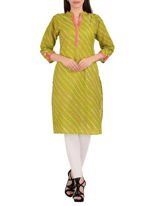 Leheriya straight kurta - 15362943 - Standard Image - 1