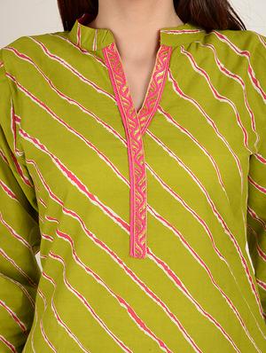 Leheriya straight kurta - 15362943 - Standard Image - 4