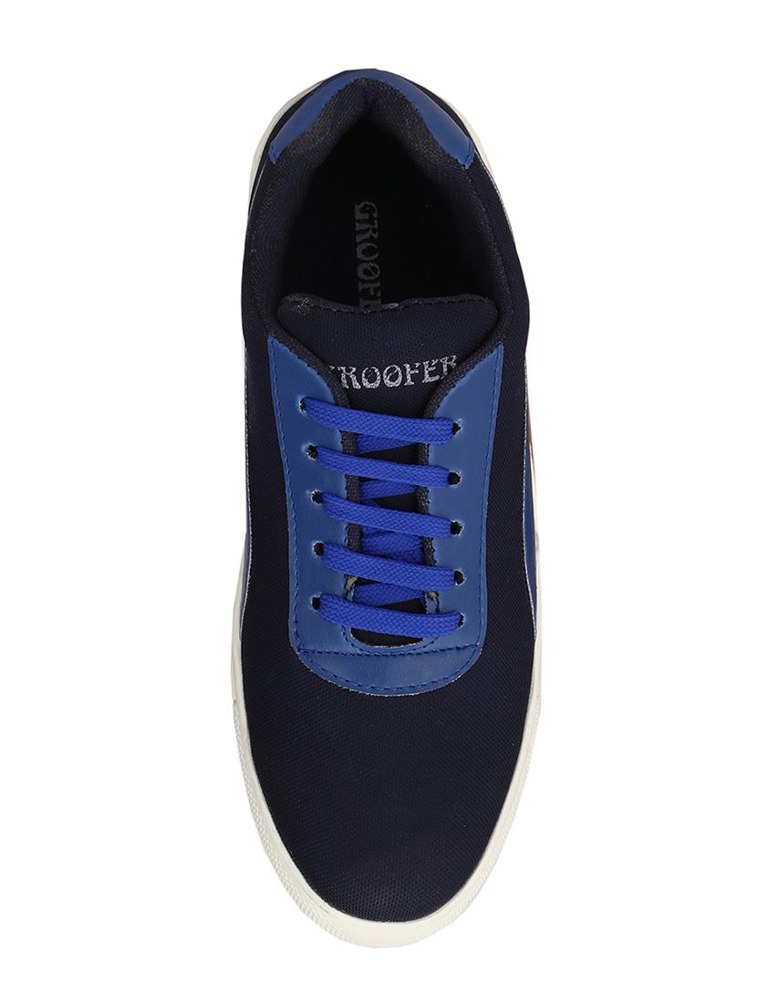 blue canvas lace up sneakers - 15363374 - Zoom Image - 4