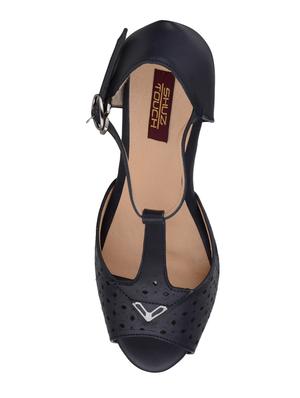 navy ankle strap sandals - 15363386 - Standard Image - 4
