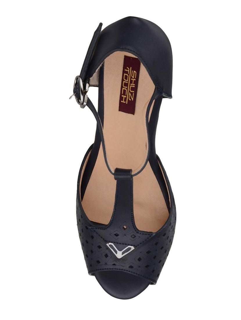 navy ankle strap sandals - 15363386 - Zoom Image - 4