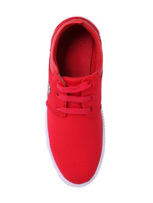red Canvas lace up sneaker - 15363873 - Standard Image - 4