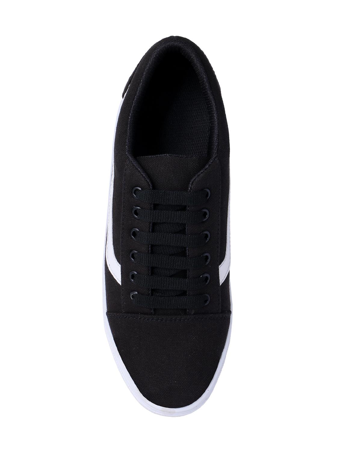 black Canvas lace up sneaker - 15363929 - Zoom Image - 4